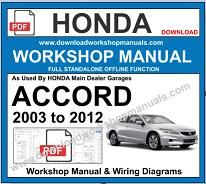 Honda Accord Service Repair Workshop Manual